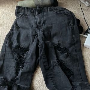 NO BO high rise ripped jeans